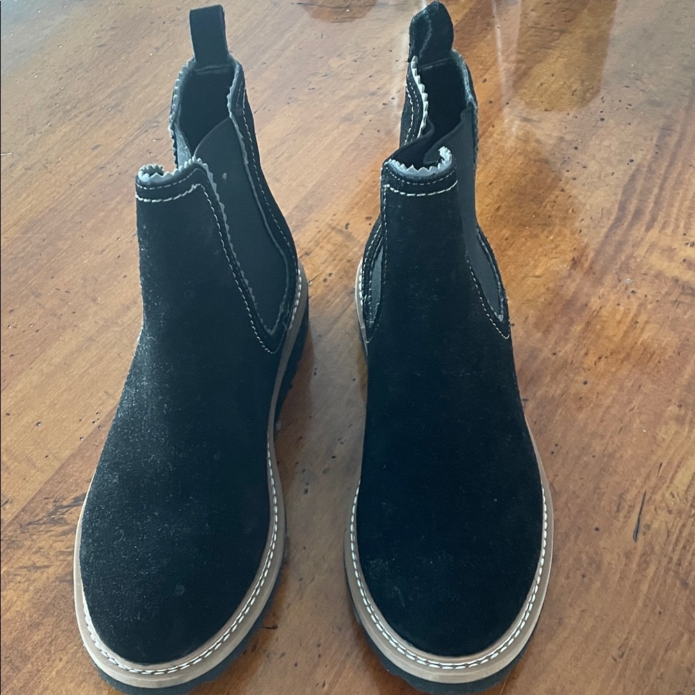 Splendid Black Suede Ankle Boots